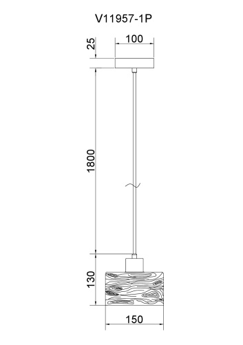 Светильник подвесной Moderli V11957-1P Walnut