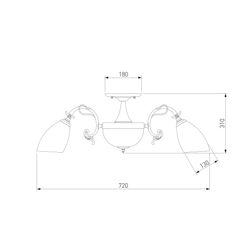 Потолочный светильник Eurosvet 22010/6+2 античная бронза