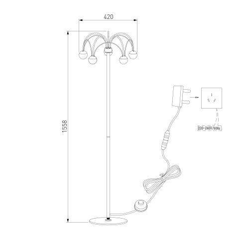 Напольный светильник Eurosvet 90194 золото
