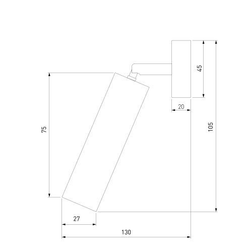 Настенный светильник Eurosvet 20133/1 LED белый/черный