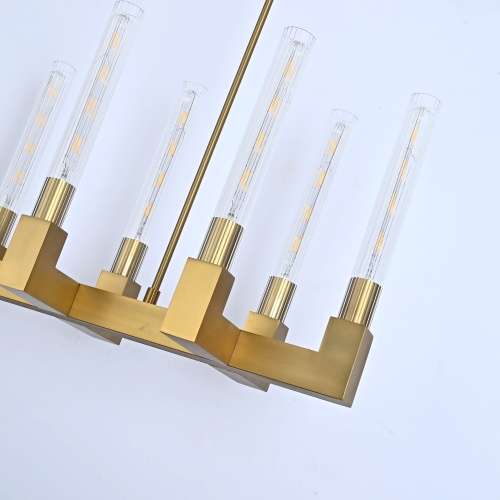 Люстра Canelle Linear Chandelier 12 Modern Brass от Imperiumloft 84598-22