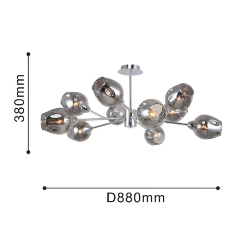 Потолочная люстра F-Promo 2657-10U, потолочная люстра, D880xH380, 10xE14x40W, excluded