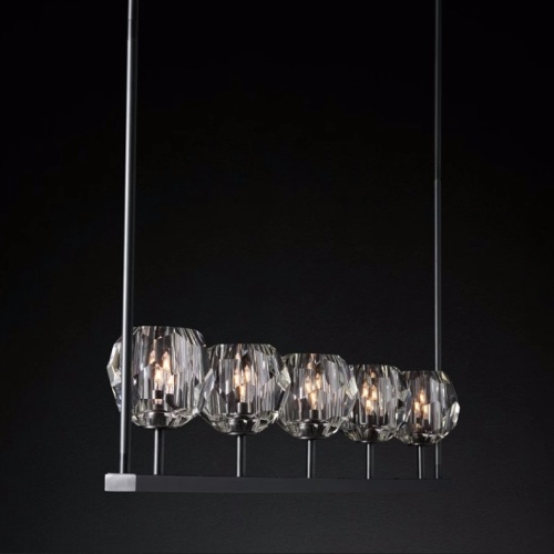 Люстра Boule De Cristal Linear Chandelier 5 Black от Imperiumloft 84808-22