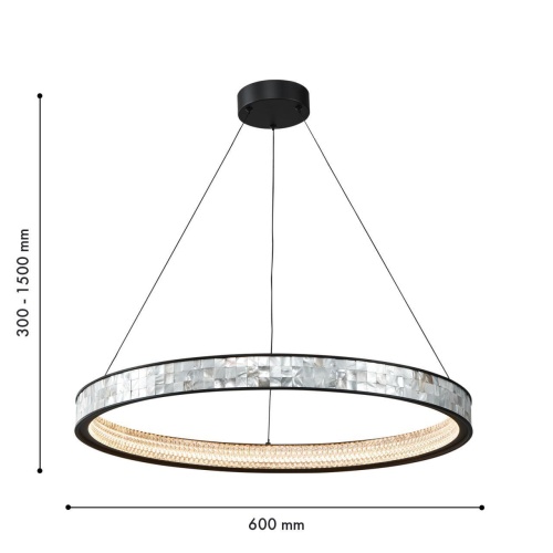 Подвесная люстра Favourite 4704-6P, подвесная люстра, D600xH300/1500, LEDx35W, 1050LM, 4000K, included