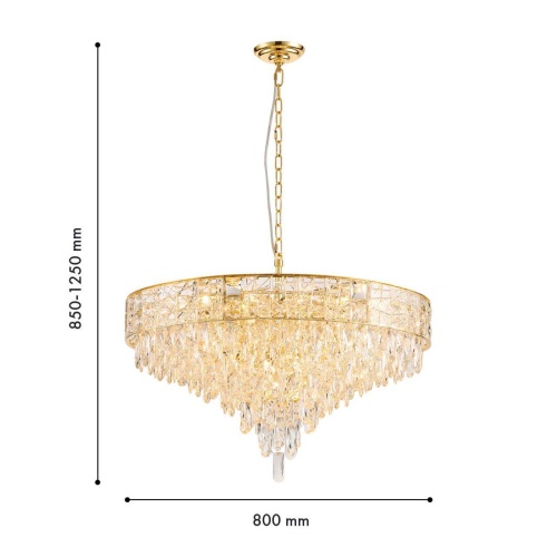 Подвесная люстра Favourite 4720-18P, подвесная люстра, D800xH850/1250, 18xE14x40W, excluded