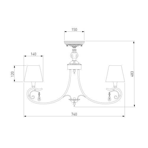 Потолочный светильник Eurosvet 60069/8 серебро