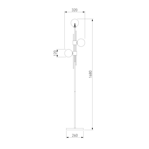 Напольный светильник Eurosvet 01383/3 черный