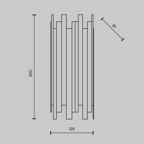Настенный светильник (бра) Maytoni MOD136WL-01BS
