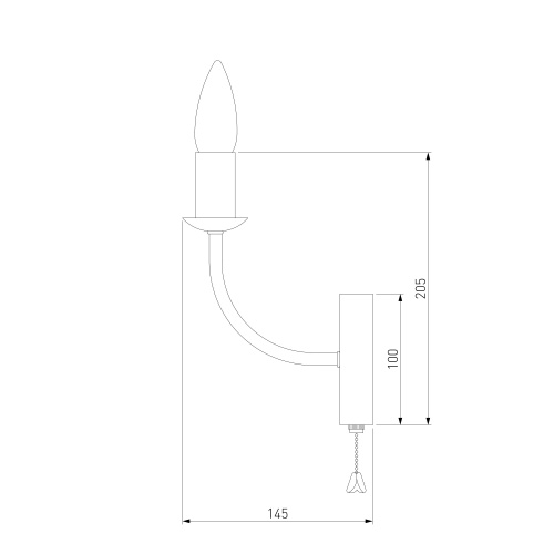 Настенный светильник Eurosvet 60139/1 хром