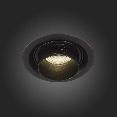 ST701.448.12 Св-к встр. Zoom Черный LED 1*12W 4000K 960Lm Ra90 15°-60° IP20 D115xH95 170-240V Встраиваемые светильники