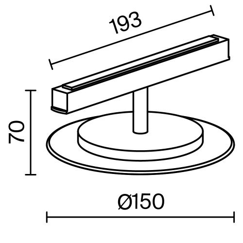 Трековый светильник Technical TR107-4-5W-DS-W