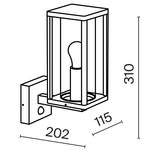 Уличный настенный светильник Outdoor O452WL-01GFSR