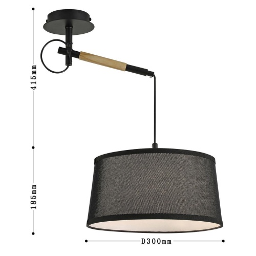 Бра F-Promo 3006-1P, настенно-потолочный светильник, D300xH600, 1xE27x60W, excluded