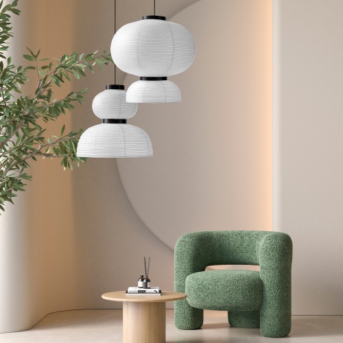 SLE6021-513-02 Светильник подвесной черный/белый D450*H480mm E27 2*60W LYKKE