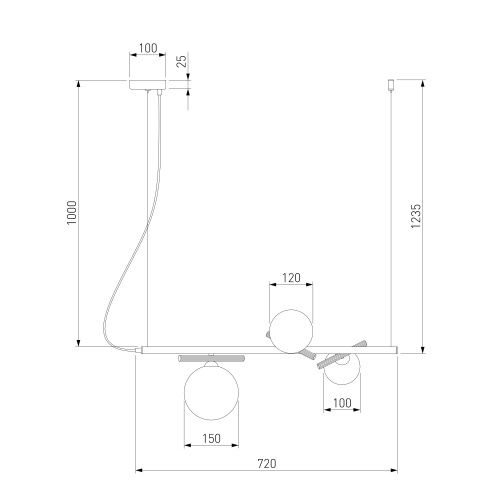  Eurosvet 50382/3/ подвесной светильник/ латунь