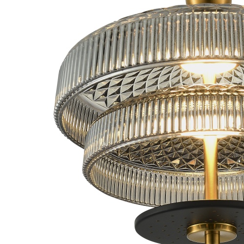 SL6122.303.01 Светильник подвесной ST-Luce Латунь/Латунь, Дымчатый LED 1*8W 3000K ОРИЕНТАЛЬ