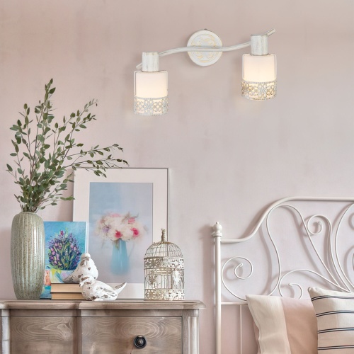 Настенный светильник Eurosvet 20025/2 белый с золотом