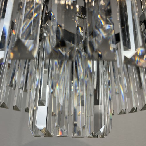 Люстра Rh 1920S Odeon Clear Glass Fringe 3-Tier Chandelier Chrome от Imperiumloft 228791-22