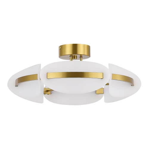 SL1304.302.45 Светильник потолочный ST-Luce латунь/белый LED 1*45W 3000K ETOILE