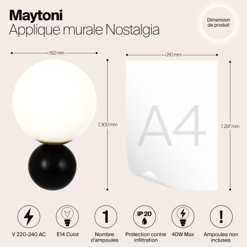 Настенный светильник (бра) Maytoni MOD048WL-01G