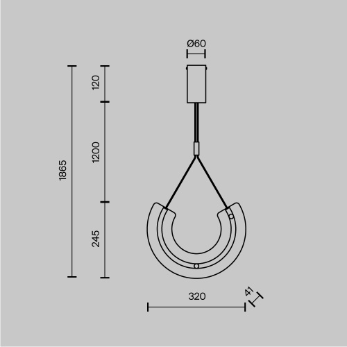 Подвесной светильник Maytoni P091PL-L18G3K1