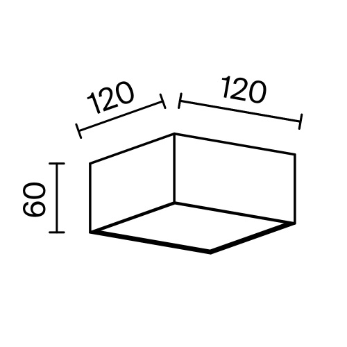 Потолочный светильник Technical C032CL-12W4K-SQ-W