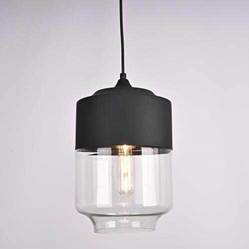 Подвесной светильник NORD A D18 Black/Transparent 190489-26