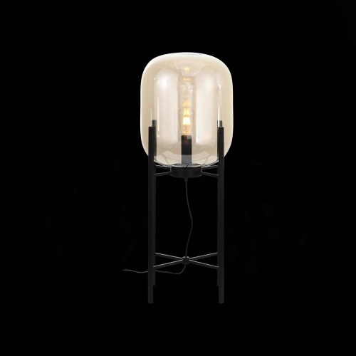 SL1050.515.01 Торшер ST-Luce Черный/Коньячный E27 1*40W (из 2-х коробок) BURASCA