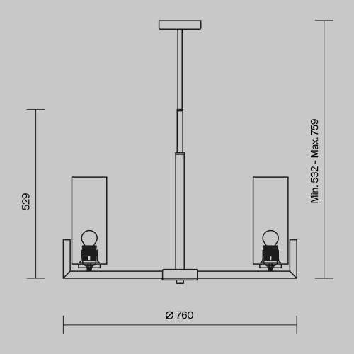 Подвесной светильник Maytoni MOD089PL-08BS