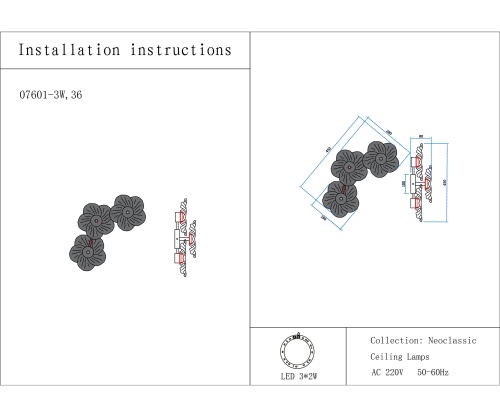 Бра Kink Light Грея латунь 07601-3W,36