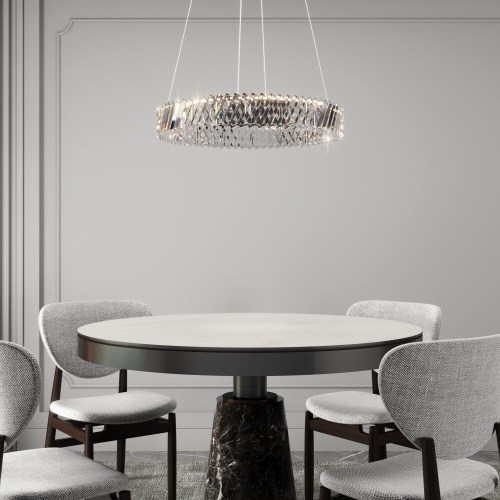 Подвесной светильник Eurosvet 101004 LED никель никель хрусталь Strotskis