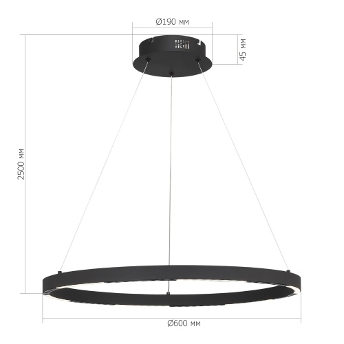 SL6238.433.01 Светильник подвесной ST-Luce черный/черный LED 1*32W 4000K PARILLA