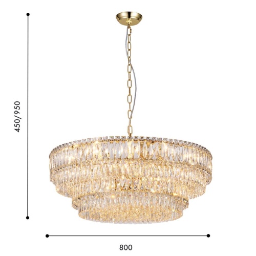 Подвесная люстра Favourite 4781-18P, подвесная люстра, D800xH450/950, 18xE14x40W, excluded