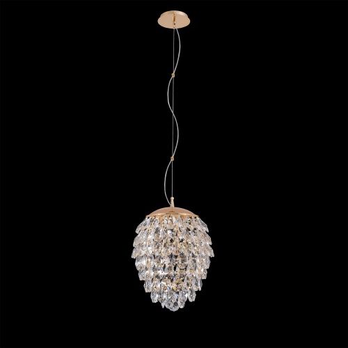Светильник подвесной Crystal Lux CHARME SP6 GOLD/TRANSPARENT