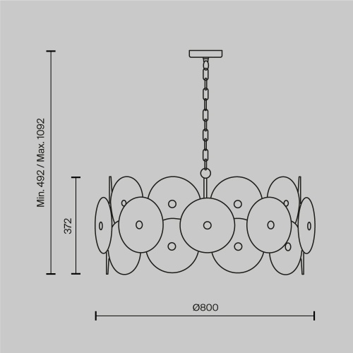 Подвесной светильник Maytoni MOD007PL-10G