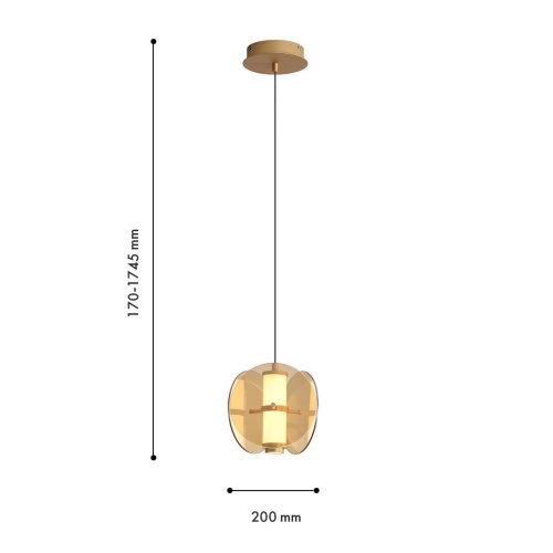 Подвес Favourite 4624-1P, подвес, D200xH210/1745, LEDx10W, 490LM, 3000K, included