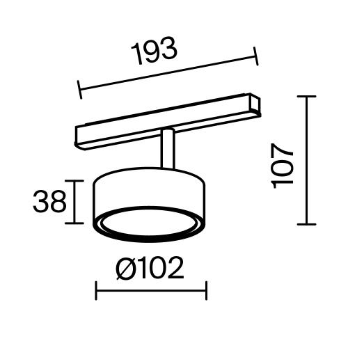 Трековый светильник Technical TR040-4-18W3K-DS-BBS