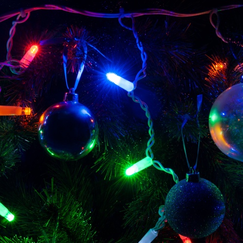 Гирлянда бытовая электрическая бахрома Eurosvet 100-101 мульти