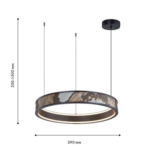 Подвесная люстра Favourite 4598-1P, подвесная люстра, D590xH300/1500, LEDx40W, 440LM, 4000K, CRI>90, included