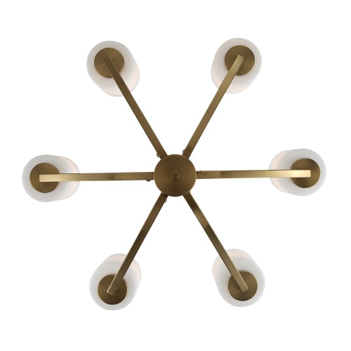 SL1403.303.06 Люстра подвесная ST-Luce Латунь/Прозрачный E27*6 40W ОПАЛ