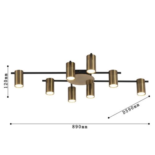 Потолочная люстра Favourite 2827-8P, потолочная люстра, L890xW590xH120, 8xGU10x35W, included