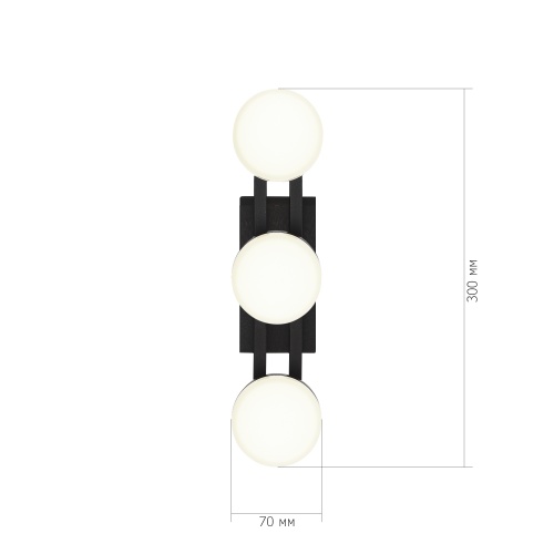 SL6610.401.03 Светильник настенный ST-Luce черный/белый LED 1*6W 4000K MONRO