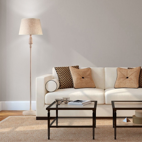 Напольный светильник Eurosvet 01081/1 белый с золотом