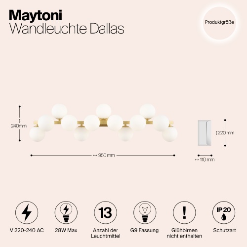Настенный светильник (бра) Maytoni MOD547WL-13BS