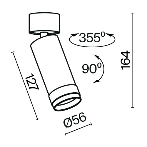 Потолочный светильник Technical C055CL-L12W4K-Z-B