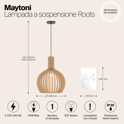Подвесной светильник Maytoni MOD194PL-01W1