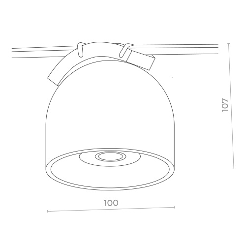 ST451.436.12.1 Св-к трек. Черный LED 1*12W 3000K 815Lm Ra90 38 IP20 D100xH107 48V BAND