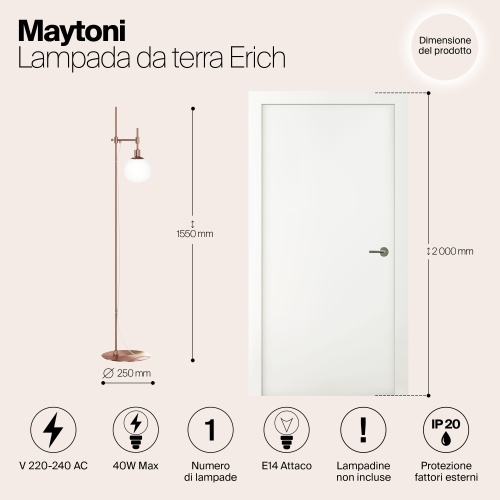 Напольный светильник (торшер) Maytoni MOD221-FL-01-G