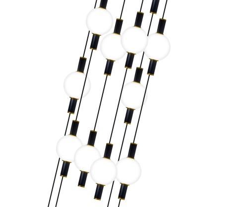 Люстра Kink Light каскадная димм.Луена черн 07637-18A,19(01)