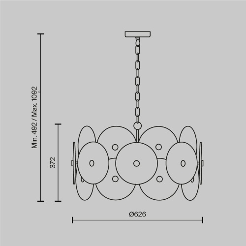 Подвесной светильник Maytoni MOD007PL-08G